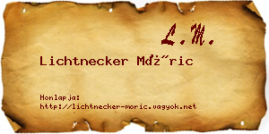 Lichtnecker Móric névjegykártya